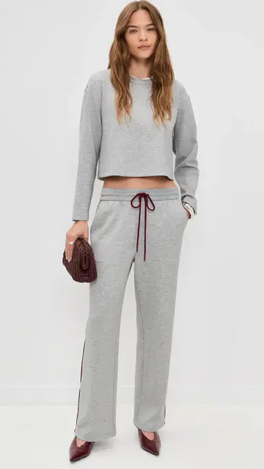 LE BOP Danica Crop Top Heather Grey S | Thumbnail 5