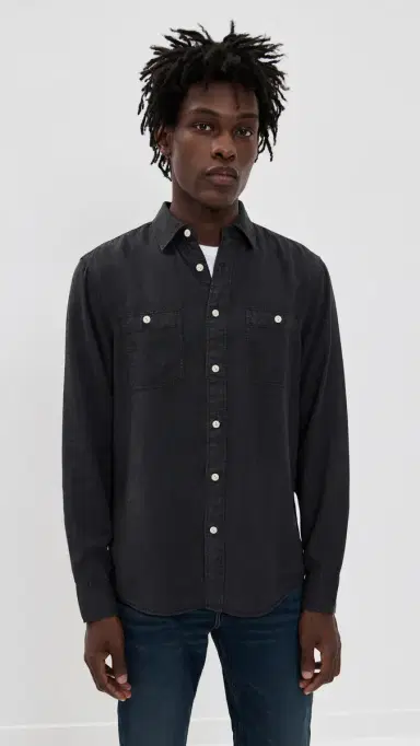 Faherty The Tried and True Chambray Workshirt Durango Black M | Thumbnail 2 Faherty The Tried and True Chambray Workshirt Durango Black M | Thumbnail 2
