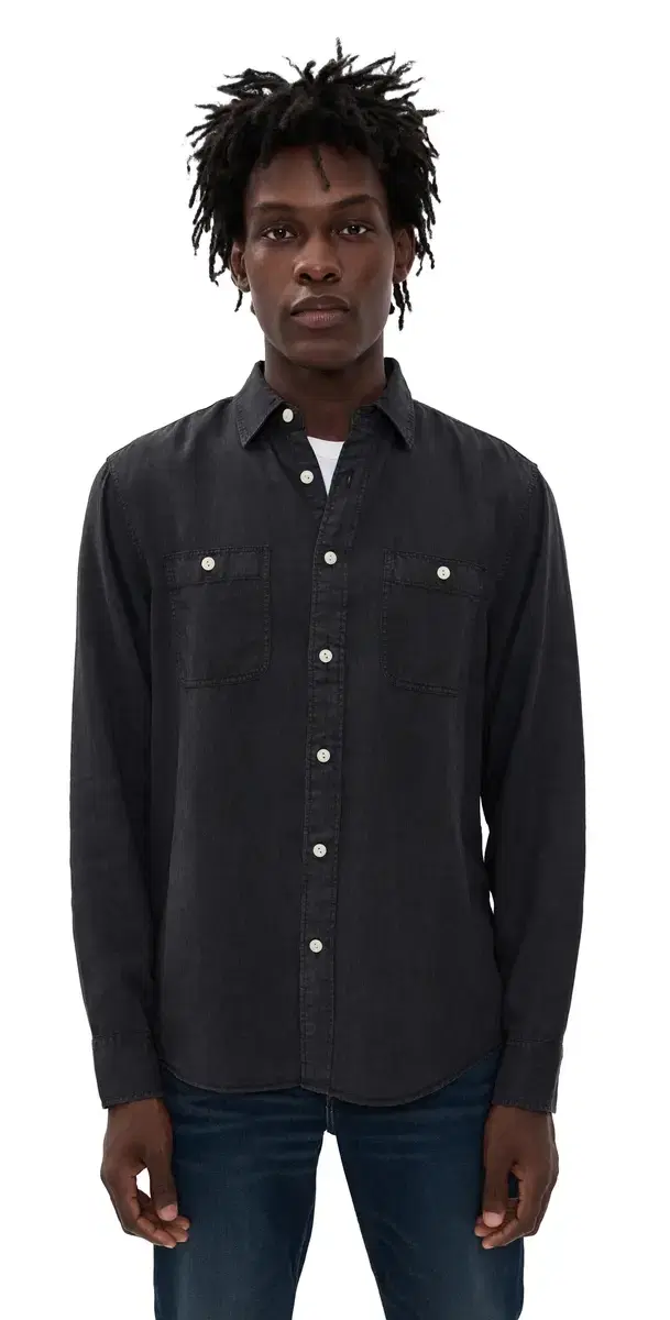 The Tried and True Chambray Workshirt Durango Black