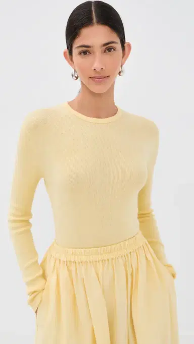Lisa Yang Vivian Long Sleeve Tee Limone 1 | Thumbnail 2