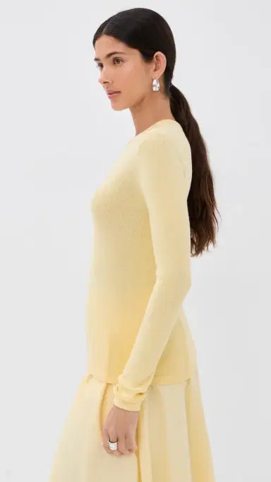 Lisa Yang Vivian Long Sleeve Tee Limone 1 | Thumbnail 4