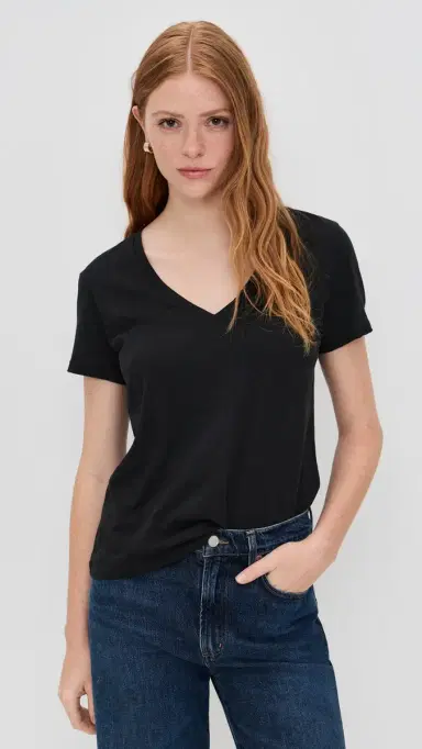 Madewell Relaxed V-Neck Tee Jet Black | Thumbnail 2 Madewell Relaxed V-Neck Tee Jet Black | Thumbnail 2