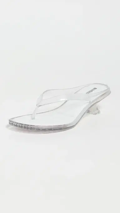 Melissa Jelly Kitten Heel Flip Flops Clear 7 | Thumbnail 2