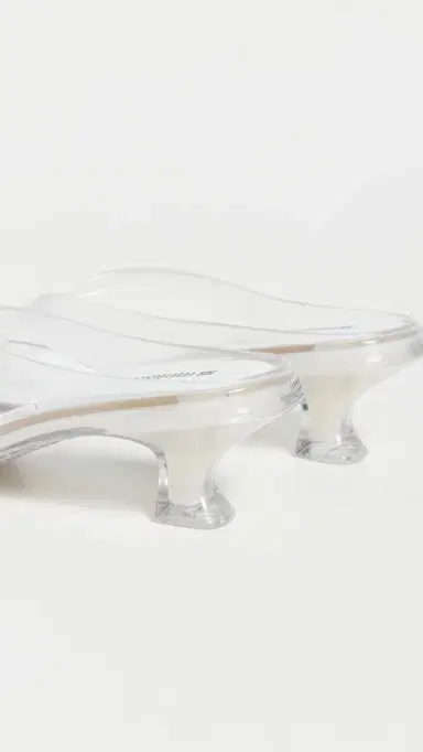 Melissa Jelly Kitten Heel Flip Flops Clear 7 | Thumbnail 4