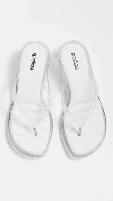 Melissa Jelly Kitten Heel Flip Flops Clear 7 | Thumbnail 5