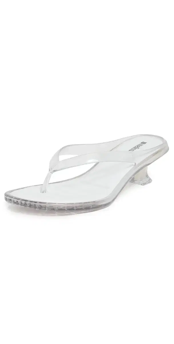 Melissa Jelly Kitten Heel Flip Flops Clear