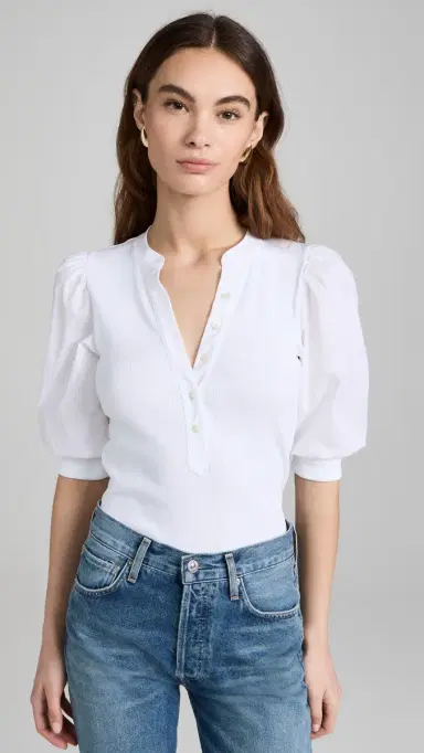 Veronica Beard Jean Coralee Top White M | Thumbnail 2