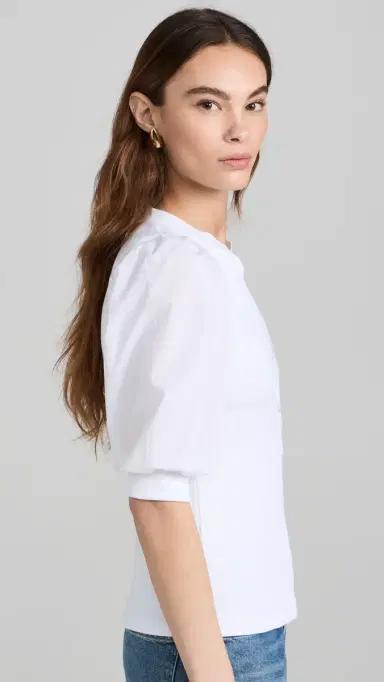 Veronica Beard Jean Coralee Top White M | Thumbnail 4