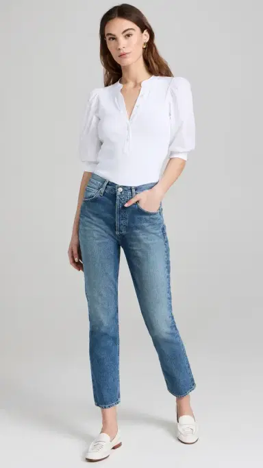 Veronica Beard Jean Coralee Top White M | Thumbnail 5