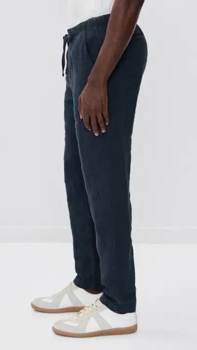 Faherty Linen Drawstring Pants Island Navy | Thumbnail 4 Faherty Linen Drawstring Pants Island Navy | Thumbnail 4
