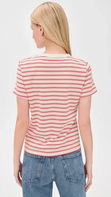 Pistola Alba Tee White Red Stripe L | Thumbnail 3