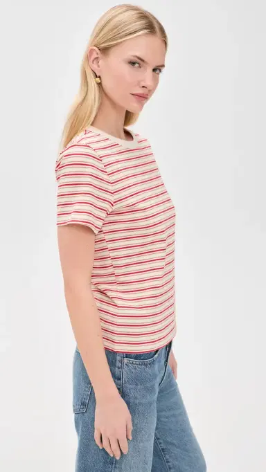 Pistola Alba Tee White Red Stripe L | Thumbnail 4