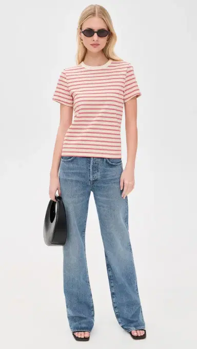 Pistola Alba Tee White Red Stripe L | Thumbnail 5