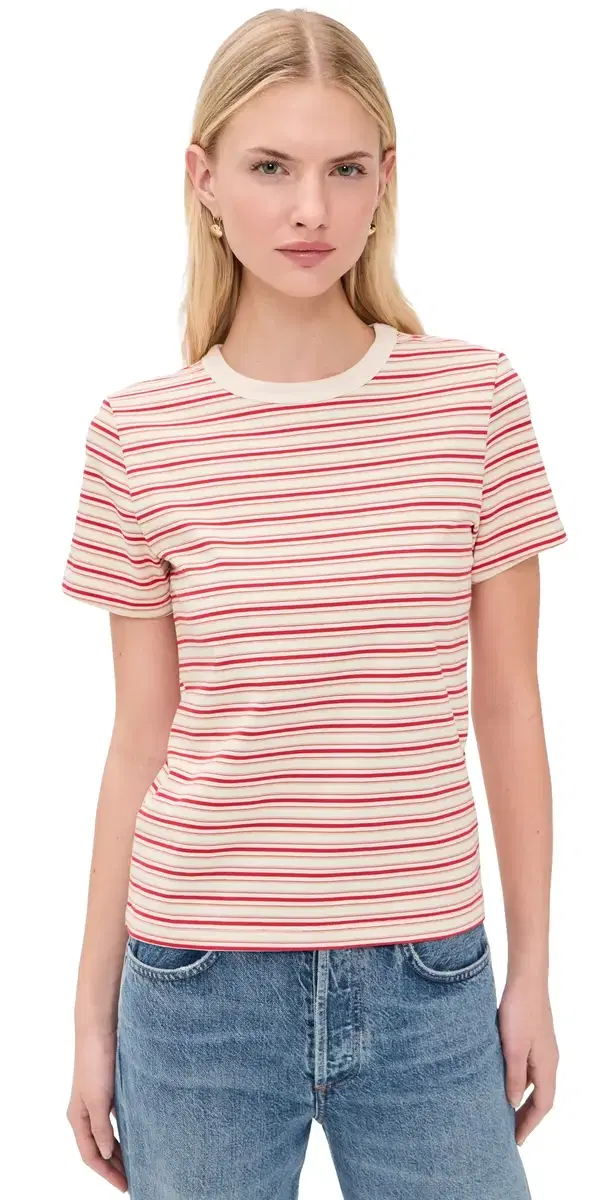 Pistola Alba Tee White Red tripe