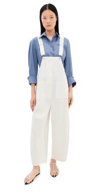 Tibi White Denim Jumpsuit White | Thumbnail 1