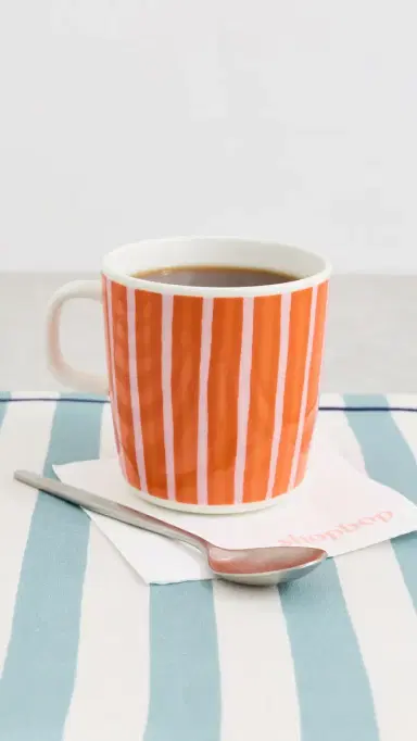 Marimekko Oiva Piccolo Mug White/Pink/Orange One Size | Thumbnail 3