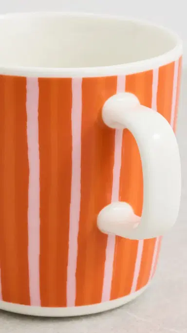 Marimekko Oiva Piccolo Mug White/Pink/Orange One Size | Thumbnail 4