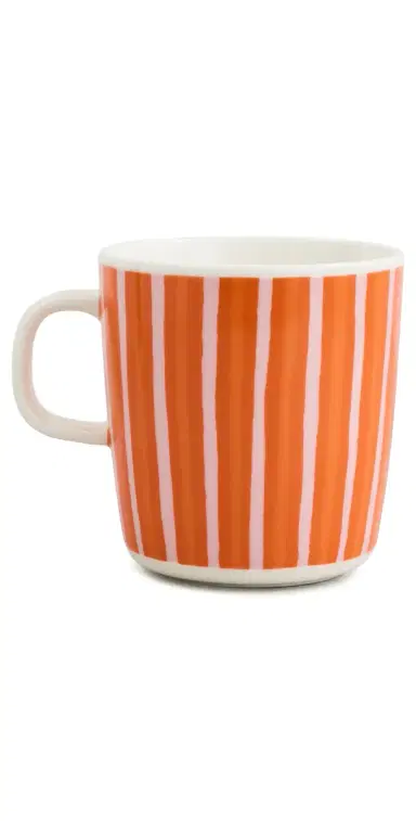 Marimekko Oiva Piccolo Mug White/Pink/Orange One Size | Thumbnail 1