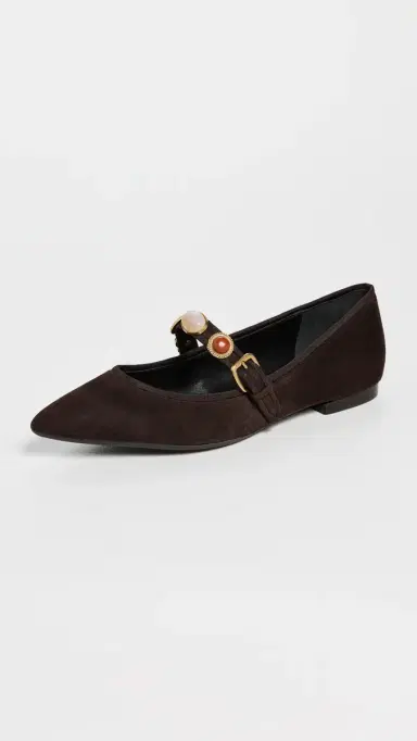 Veronica Beard Selene Charms Flats Espresso | Thumbnail 2