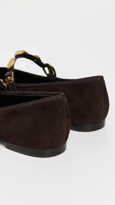 Veronica Beard Selene Charms Flats Espresso | Thumbnail 4