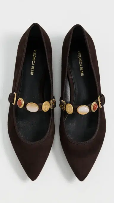 Veronica Beard Selene Charms Flats Espresso | Thumbnail 5