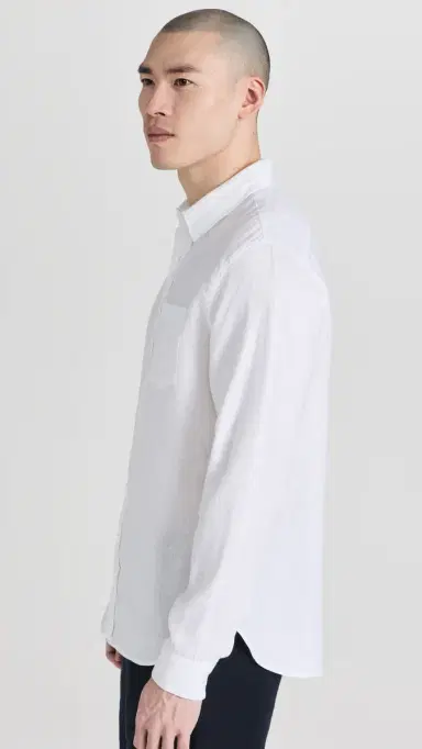 Vince Linen Shirt Optic White | Thumbnail 4