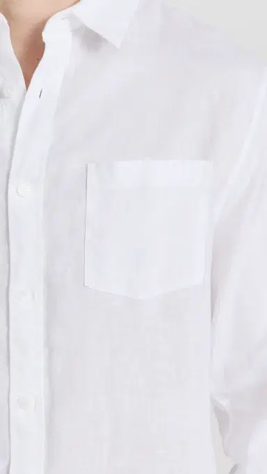Vince Linen Shirt Optic White | Thumbnail 6