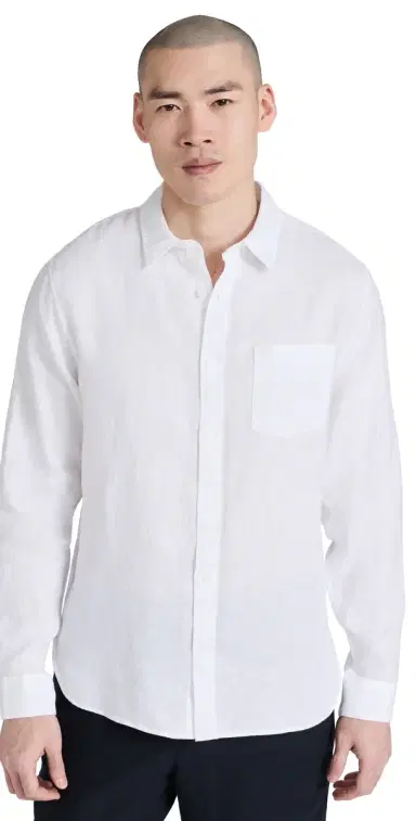 Vince Linen Shirt Optic White | Thumbnail 1