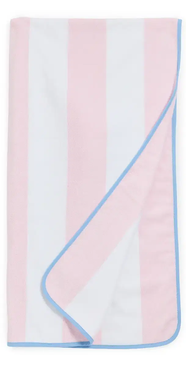 Weezie Beach Towel Pink Stripe One Size