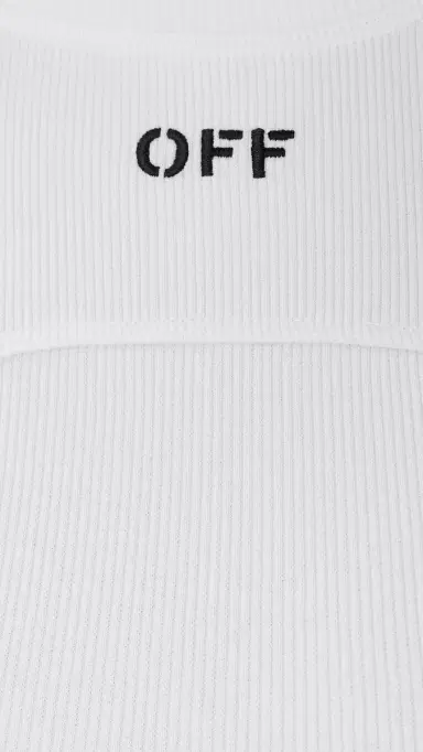 Off-White Off Stamp Rib Round Tank Top White/Black 42 | Thumbnail 6