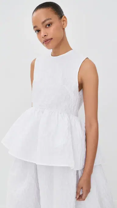 Cecilie Bahnsen Bea Top White | Thumbnail 2 Cecilie Bahnsen Bea Top White | Thumbnail 2