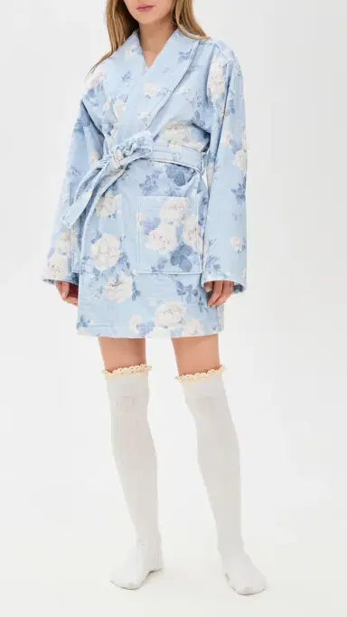 LoveShackFancy Indie Robe Whisper Blue | Thumbnail 5 LoveShackFancy Indie Robe Whisper Blue | Thumbnail 5