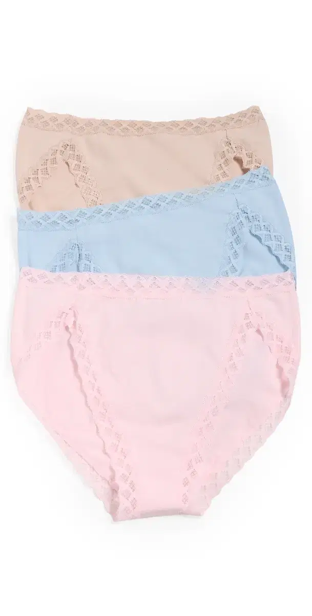 Natori Bliss French Cut 3 Pack Blue ist/Delicate Rose/Lt ocha