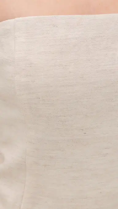 GOOD AMERICAN Linen Blend Strapless Top Oat | Thumbnail 6