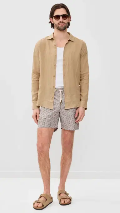 Orlebar Brown Giles Stitched Linen Shirt | Thumbnail 5