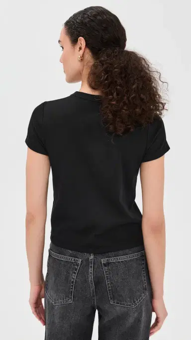 DL1961 Shrunken Tee Black (Knit) | Thumbnail 3