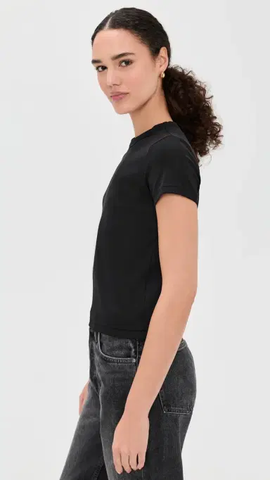 DL1961 Shrunken Tee Black (Knit) | Thumbnail 4