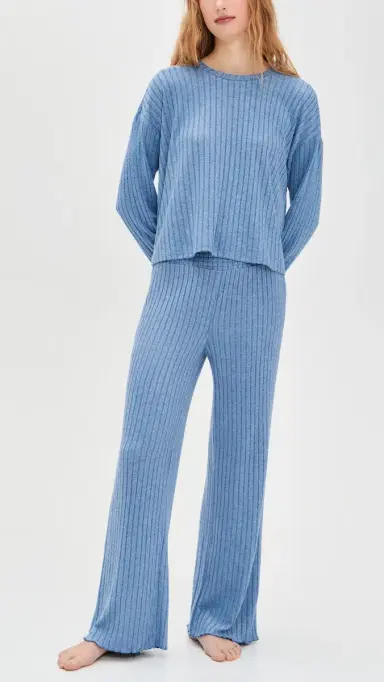 Z Supply Daydream Rib Top Oceanic Blue L | Thumbnail 5 Z Supply Daydream Rib Top Oceanic Blue L | Thumbnail 5