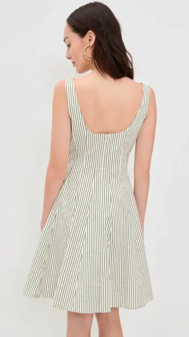 Staud Wells Mini Dress Chive Stripe 8 | Thumbnail 3