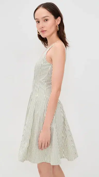 Staud Wells Mini Dress Chive Stripe 8 | Thumbnail 4