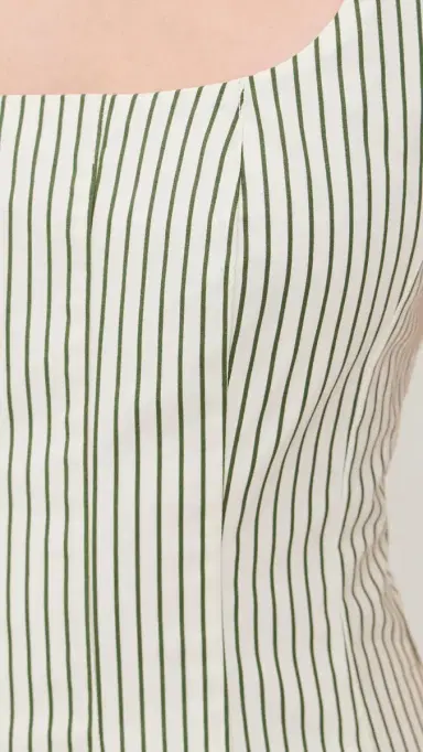 Staud Wells Mini Dress Chive Stripe 8 | Thumbnail 6