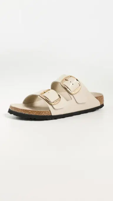 Birkenstock Arizona Big Buckle High Shine Sandals Oyster 41 | Thumbnail 2