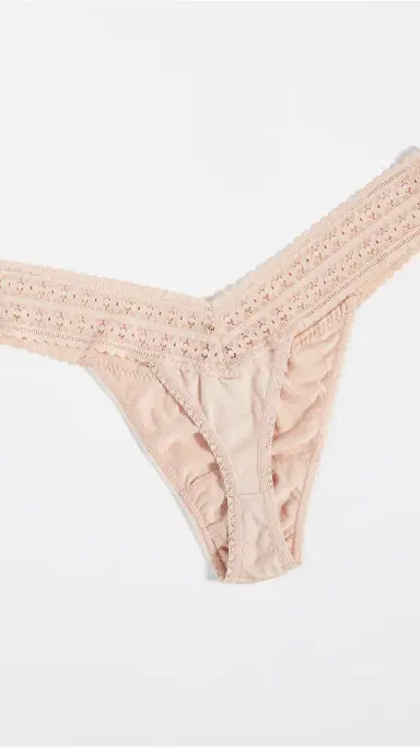 Hanky Panky Dream Original Rise Thongs 3 Pack Cotton Candy/Black/Chai | Thumbnail 4