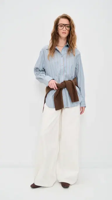 Vince Stripe Button Down Shirt Del ar ulti | Thumbnail 5