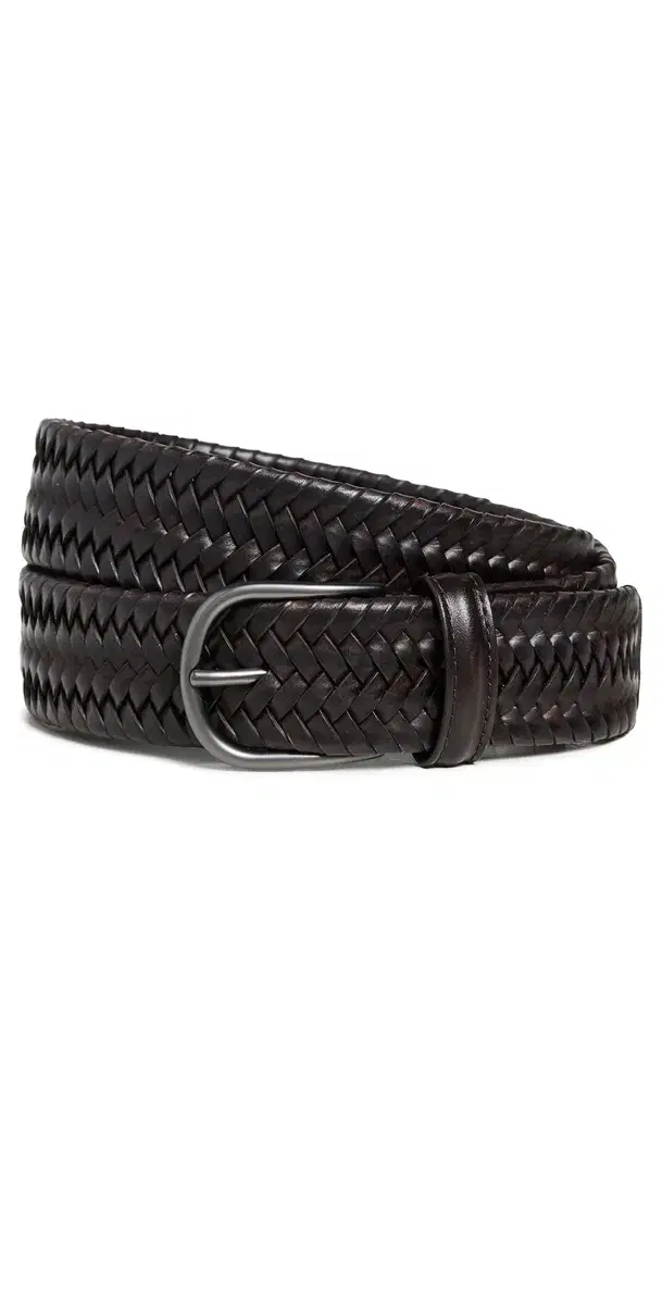 Anderson's Leather Woven Belt Brown M1