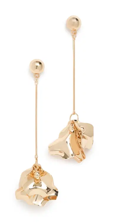 SHASHI Petunia Earrings Gold One Size | Thumbnail 1