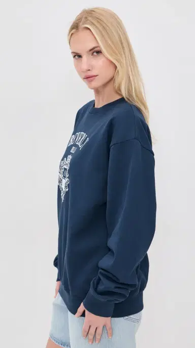 Sporty & Rich Beverly Hills Crest Sweatshirt Dark Navy | Thumbnail 5