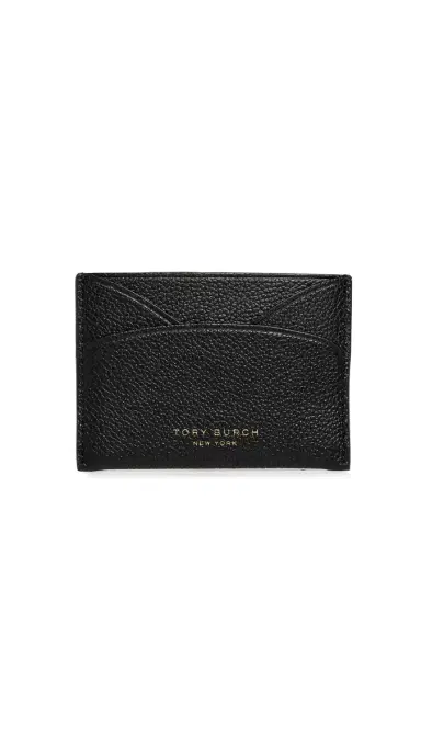 Tory Burch Romy Flat Card Case Black One Size | Thumbnail 6 Tory Burch Romy Flat Card Case Black One Size | Thumbnail 6