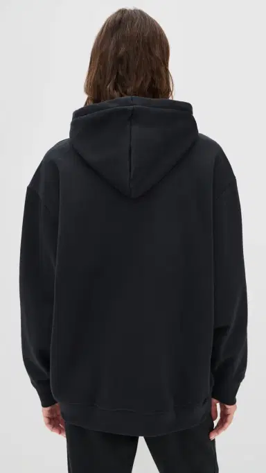 Adidas Essentials Oversized Fleece Hoodie Black L | Thumbnail 3