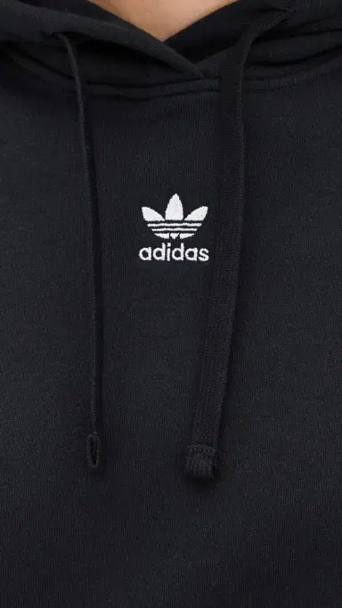 Adidas Essentials Oversized Fleece Hoodie Black L | Thumbnail 6